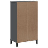 Shoe Cabinet VIKEN Anthracite Grey Engineered Wood - Close-Up Angle