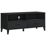 TV Cabinet VIKEN Black Engineered Wood - Front View