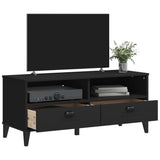 TV Cabinet VIKEN Black Engineered Wood - Top-Down View