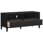 TV Cabinet VIKEN Black Engineered Wood