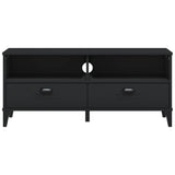 TV Cabinet VIKEN Black Engineered Wood - Rear View