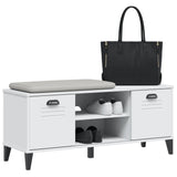 Shoe Bench VIKEN White 106x35x45 cm Engineered Wood - Top-Down View