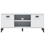 Shoe Bench VIKEN White 106x35x45 cm Engineered Wood - 45-Degree Angle