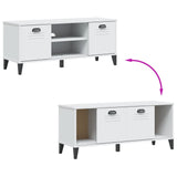 Shoe Bench VIKEN White 106x35x45 cm Engineered Wood - Low Angle