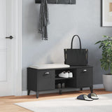Shoe Bench VIKEN Black 106x35x45 cm Engineered Wood