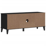 Shoe Bench VIKEN Black 106x35x45 cm Engineered Wood - Close-Up Angle