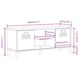 Shoe Bench VIKEN Black 106x35x45 cm Engineered Wood