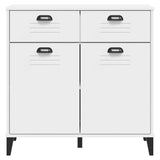 Sideboard VIKEN White 80x40x80 cm Engineered Wood - Rear View