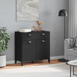 Sideboard VIKEN Black 80x40x80 cm Engineered Wood - Side View