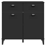 Sideboard VIKEN Black 80x40x80 cm Engineered Wood