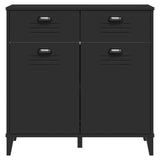 Sideboard VIKEN Black 80x40x80 cm Engineered Wood - Rear View