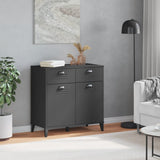 Sideboard VIKEN Anthracite Grey 80x40x80 cm Engineered Wood - Side View