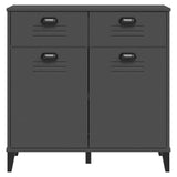 Sideboard VIKEN Anthracite Grey 80x40x80 cm Engineered Wood - Rear View