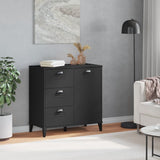 Sideboard VIKEN Black 80x40x80 cm Engineered Wood - Side View
