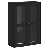 Top for Highboard VIKEN Black Engineered Wood - Front View