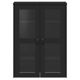 Top for Highboard VIKEN Black Engineered Wood
