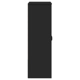 Top for Highboard VIKEN Black Engineered Wood - Close-Up Angle