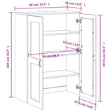 Top for Highboard VIKEN Black Engineered Wood