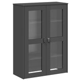Top for Highboard VIKEN Anthracite Grey Engineered Wood - Front View
