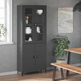 Top for Highboard VIKEN Anthracite Grey Engineered Wood - Side View
