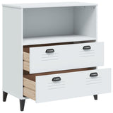 Bookcase VIKEN White 80x40x90 cm Engineered Wood - 45-Degree Angle