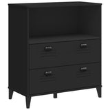 Bookcase VIKEN Black 80x40x90 cm Engineered Wood - Front View