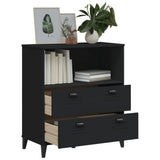 Bookcase VIKEN Black 80x40x90 cm Engineered Wood - Top-Down View