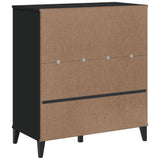 Bookcase VIKEN Black 80x40x90 cm Engineered Wood - Low Angle