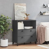 Bookcase VIKEN Anthracite Grey 80x40x90 cm Engineered Wood - Side View