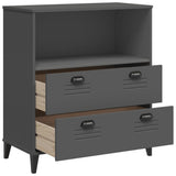 Bookcase VIKEN Anthracite Grey 80x40x90 cm Engineered Wood - 45-Degree Angle