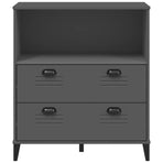Bookcase VIKEN Anthracite Grey 80x40x90 cm Engineered Wood