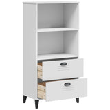 Bookcase VIKEN White 60x35x123 cm Engineered Wood - 45-Degree Angle