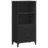 Bookcase VIKEN Black 60x35x123 cm Engineered Wood - Front View