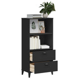 Bookcase VIKEN Black 60x35x123 cm Engineered Wood - Top-Down View