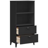 Bookcase VIKEN Black 60x35x123 cm Engineered Wood - 45-Degree Angle