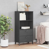 Bookcase VIKEN Anthracite Grey 60x35x123 cm Engineered Wood - Side View