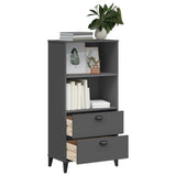 Bookcase VIKEN Anthracite Grey 60x35x123 cm Engineered Wood - Top-Down View