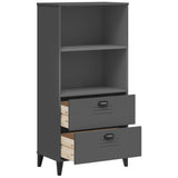 Bookcase VIKEN Anthracite Grey 60x35x123 cm Engineered Wood - 45-Degree Angle