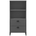 Bookcase VIKEN Anthracite Grey 60x35x123 cm Engineered Wood