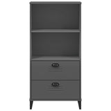 Bookcase VIKEN Anthracite Grey 60x35x123 cm Engineered Wood - Rear View