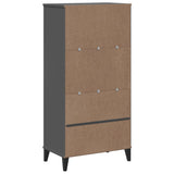Bookcase VIKEN Anthracite Grey 60x35x123 cm Engineered Wood - Low Angle