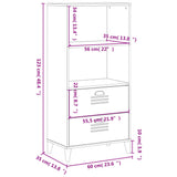 Bookcase VIKEN Anthracite Grey 60x35x123 cm Engineered Wood - Extra Image