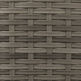 Garden Sofa 2-Seater with Parasol and Stools Grey Poly Rattan - Extra Image