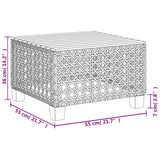 Garden Table Beige 55x55x36 cm Poly Rattan Acacia Wood