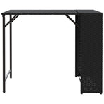 5 Piece Garden Camping Set Foldable Black Poly Rattan