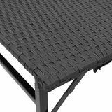 5 Piece Garden Dining Set Foldable Black Poly Rattan - Extra Image