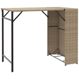 5 Piece Garden Dining Set Foldable Beige Poly Rattan - Top-Down View
