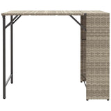 5 Piece Garden Camping Set Foldable Light Grey Poly Rattan