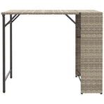 5 Piece Garden Camping Set Foldable Light Grey Poly Rattan
