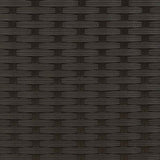Garden Sofa 2-Seater with Canopy and Stools Black Poly Rattan